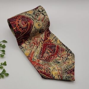 Oscar De La Renta Abstract Patterned Tie